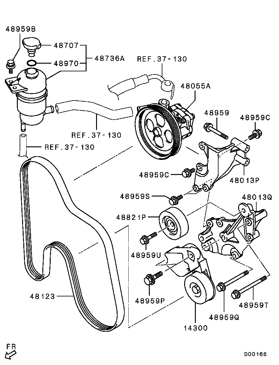 Mitsubishi 1340A085 - Ķīļrievu siksna ps1.lv