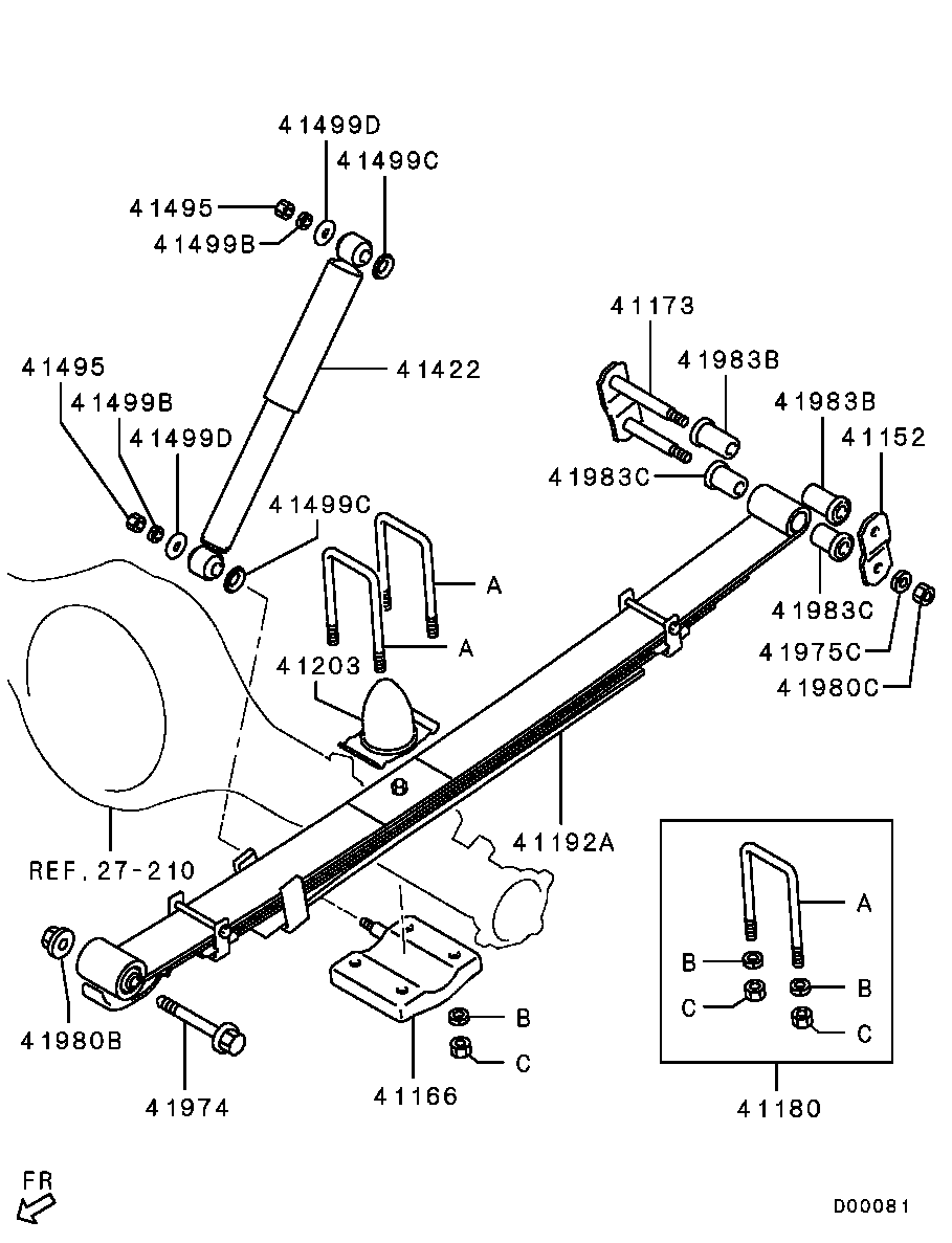 Mitsubishi MR992632 - Amortizators ps1.lv