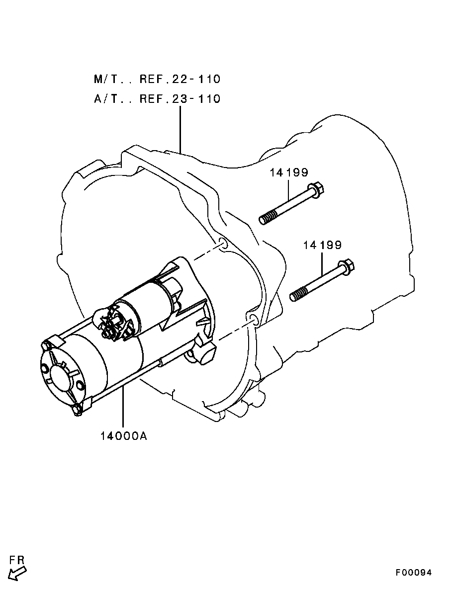 Mitsubishi 1810A053 - Starteris ps1.lv