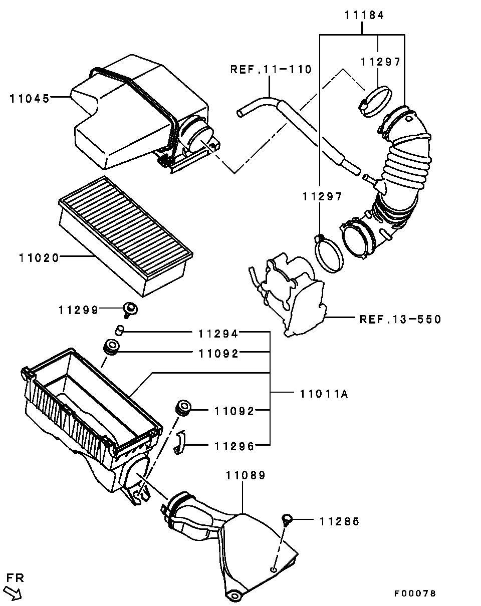 Mitsubishi 1500A045 - Gaisa filtrs ps1.lv