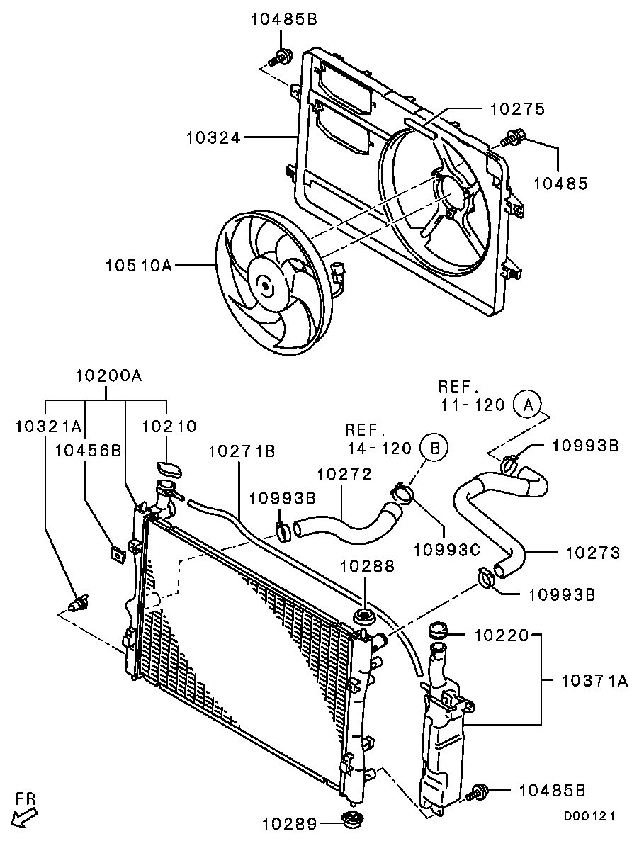 Mitsubishi 1355A010 - Ventilators, Motora dzesēšanas sistēma ps1.lv