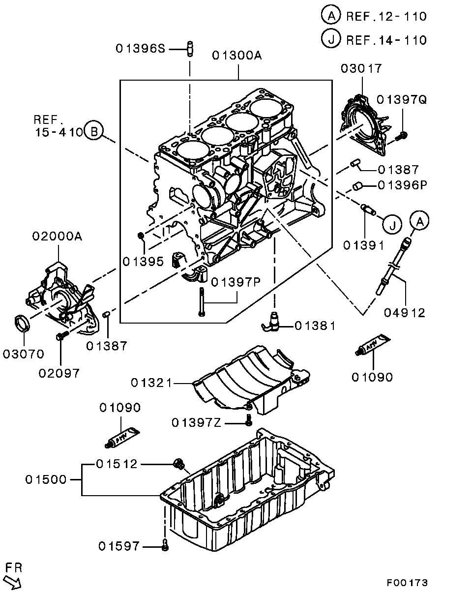 Mitsubishi MN980017 - Korķis, Eļļas vācele ps1.lv