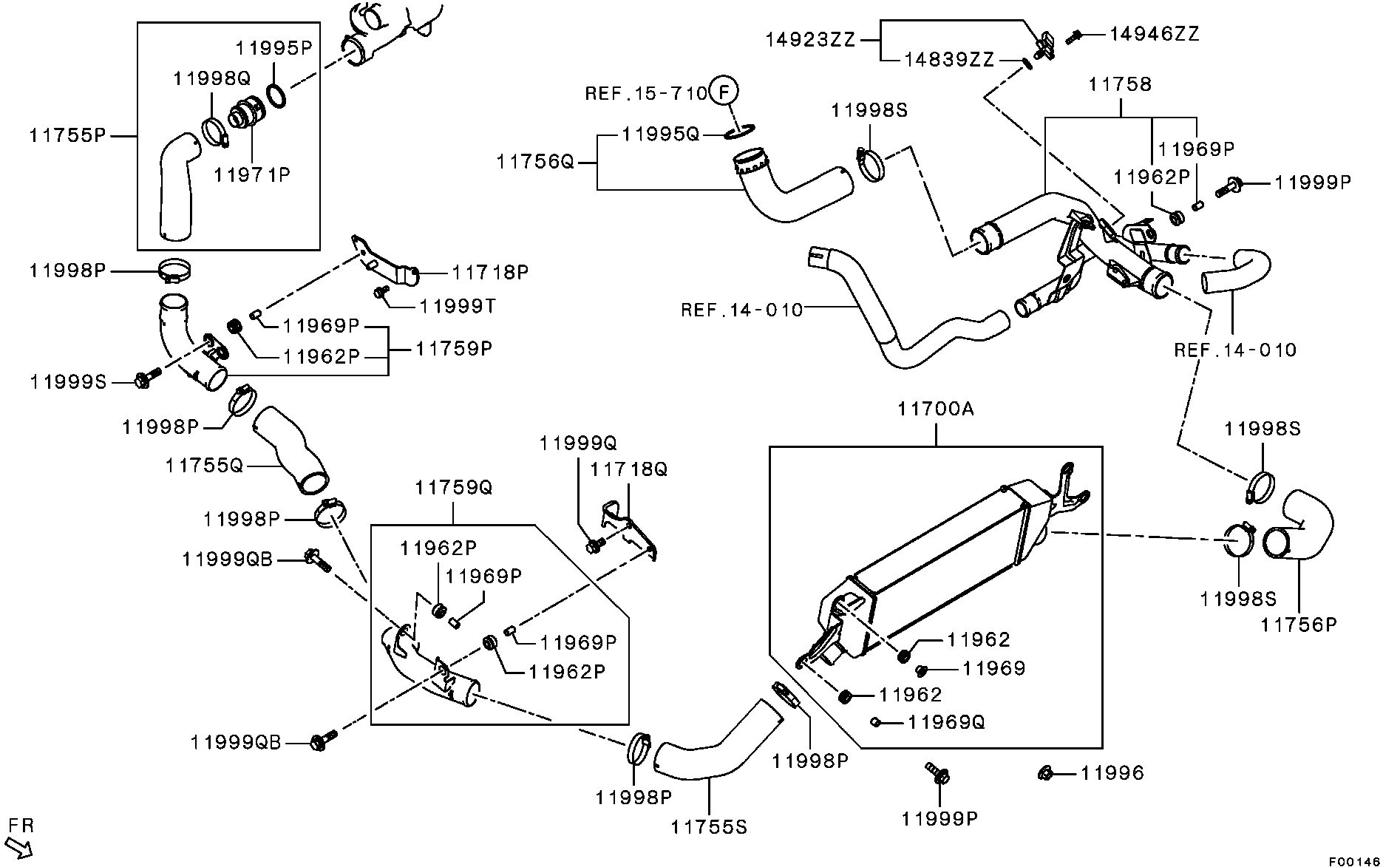 Mitsubishi 1505A056 - Pūtes sistēmas gaisa caurule ps1.lv