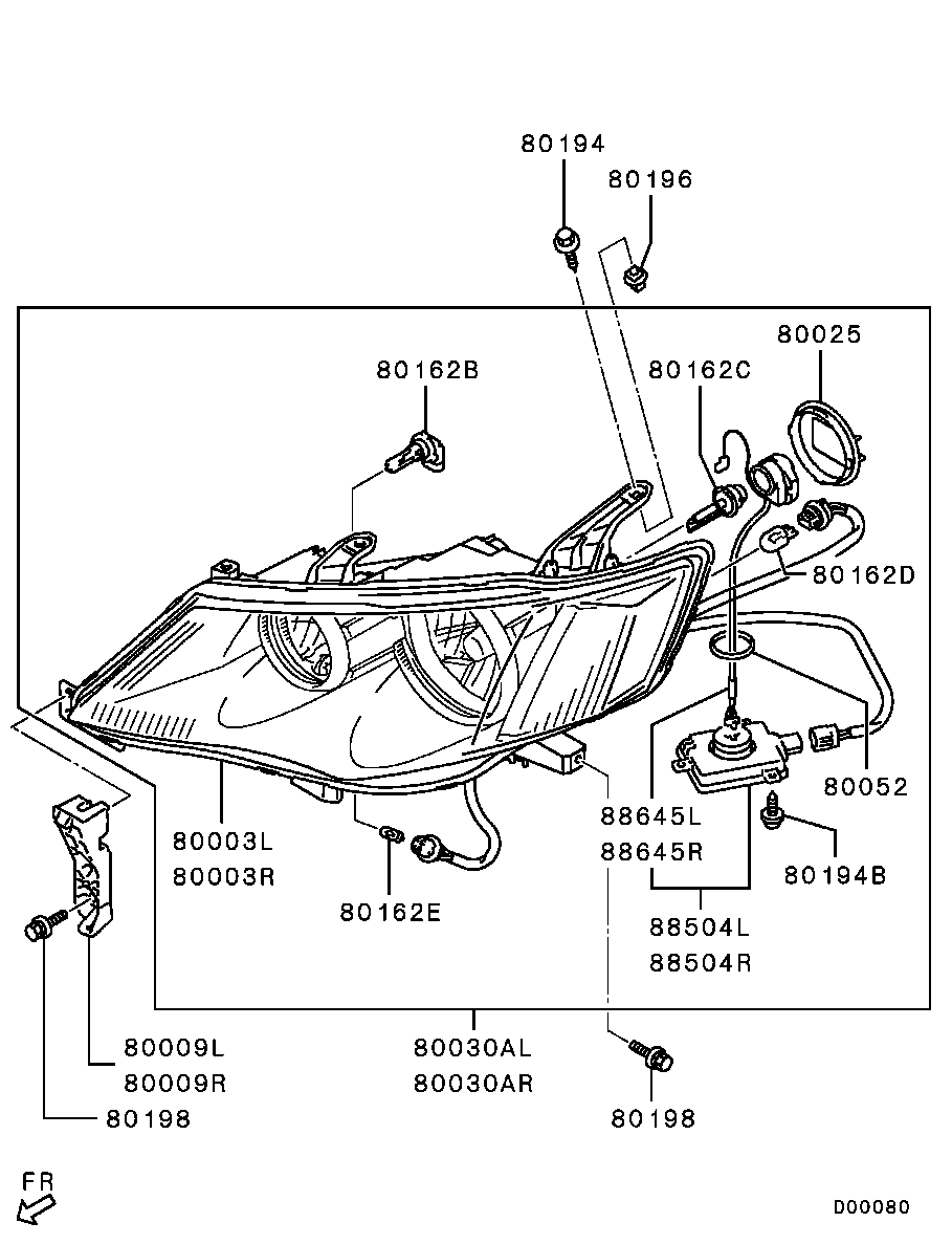 Mitsubishi 8301B478 - Pamatlukturis ps1.lv