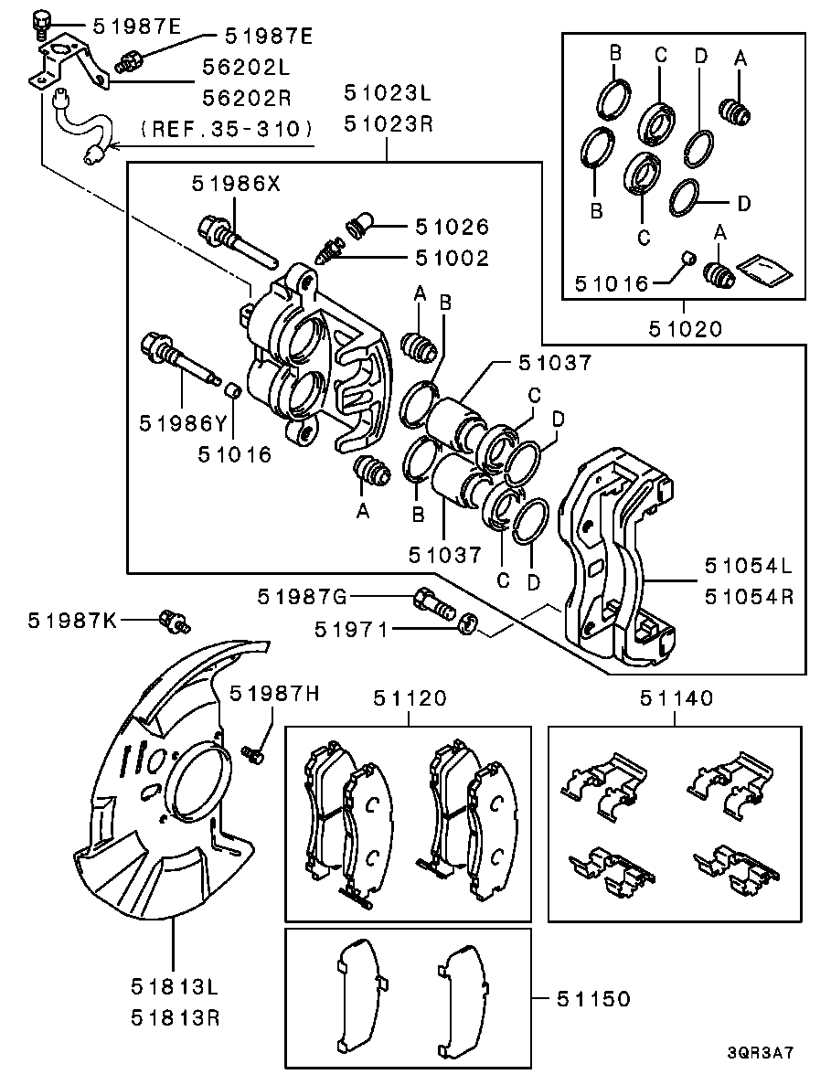 RELIANCE MN102611 - PAD SET,FR BRAKE ps1.lv