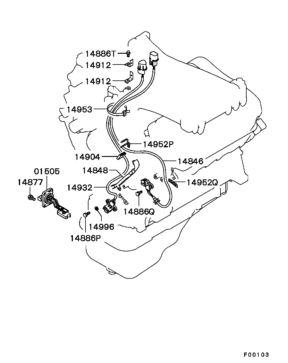 Mitsubishi MD303649 - Impulsu devējs, Kloķvārpsta ps1.lv