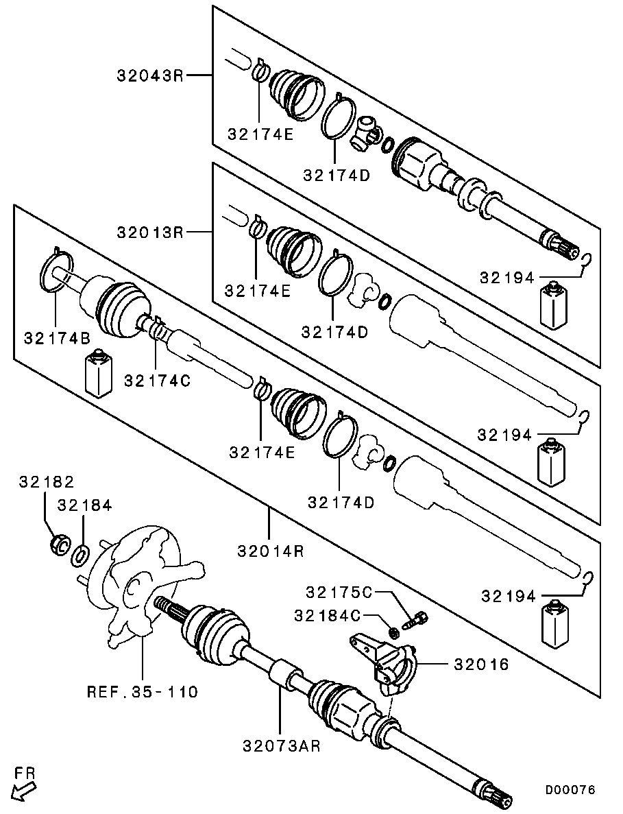 Mitsubishi MR195729 - Riteņa rumbas gultņa komplekts ps1.lv