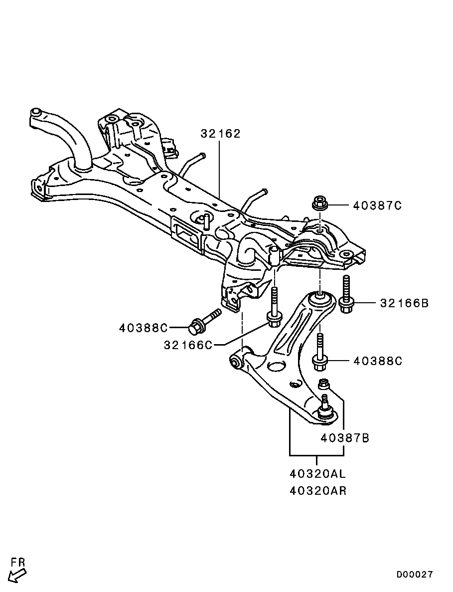 Mitsubishi 4013A174 - Neatkarīgās balstiekārtas svira, Riteņa piekare ps1.lv