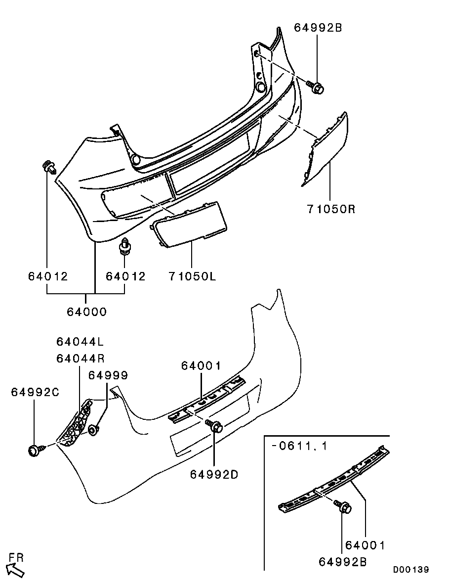 Mitsubishi MU000705 - Moldings / aizsarguzlika ps1.lv