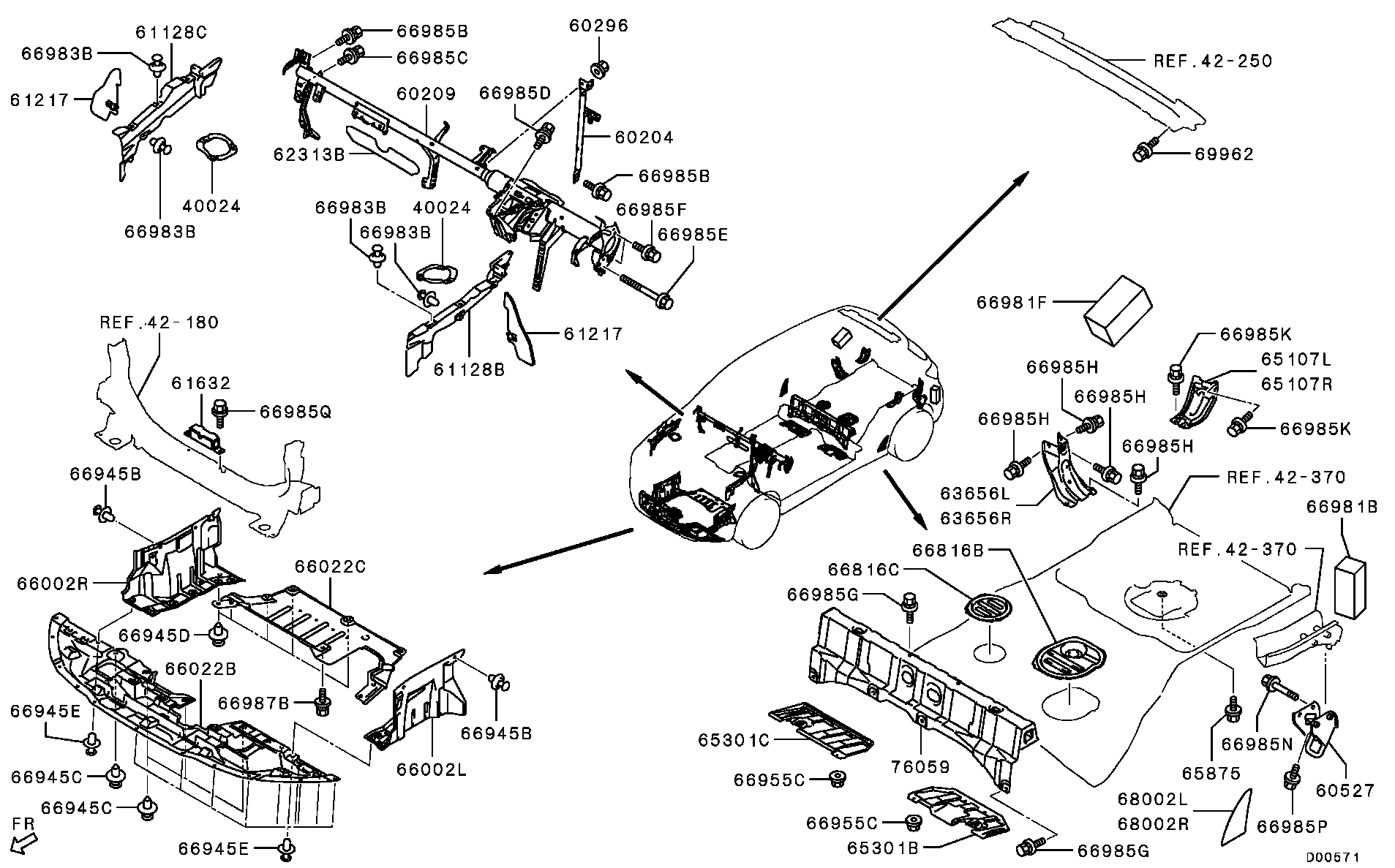 Mitsubishi 5379A037 - Motora telpas izolācija ps1.lv