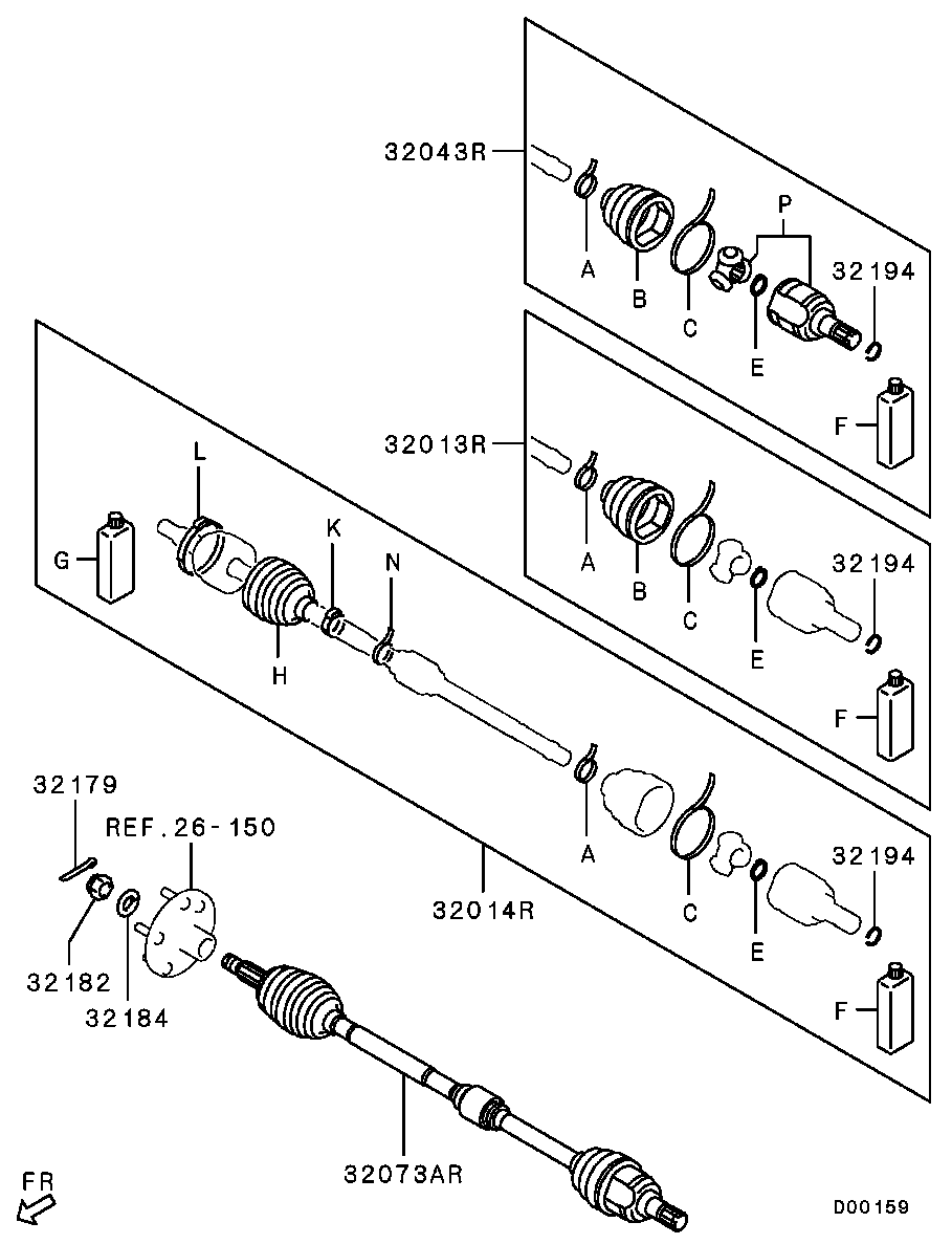 Mitsubishi MN171540 - Putekļusargs, Piedziņas vārpsta ps1.lv