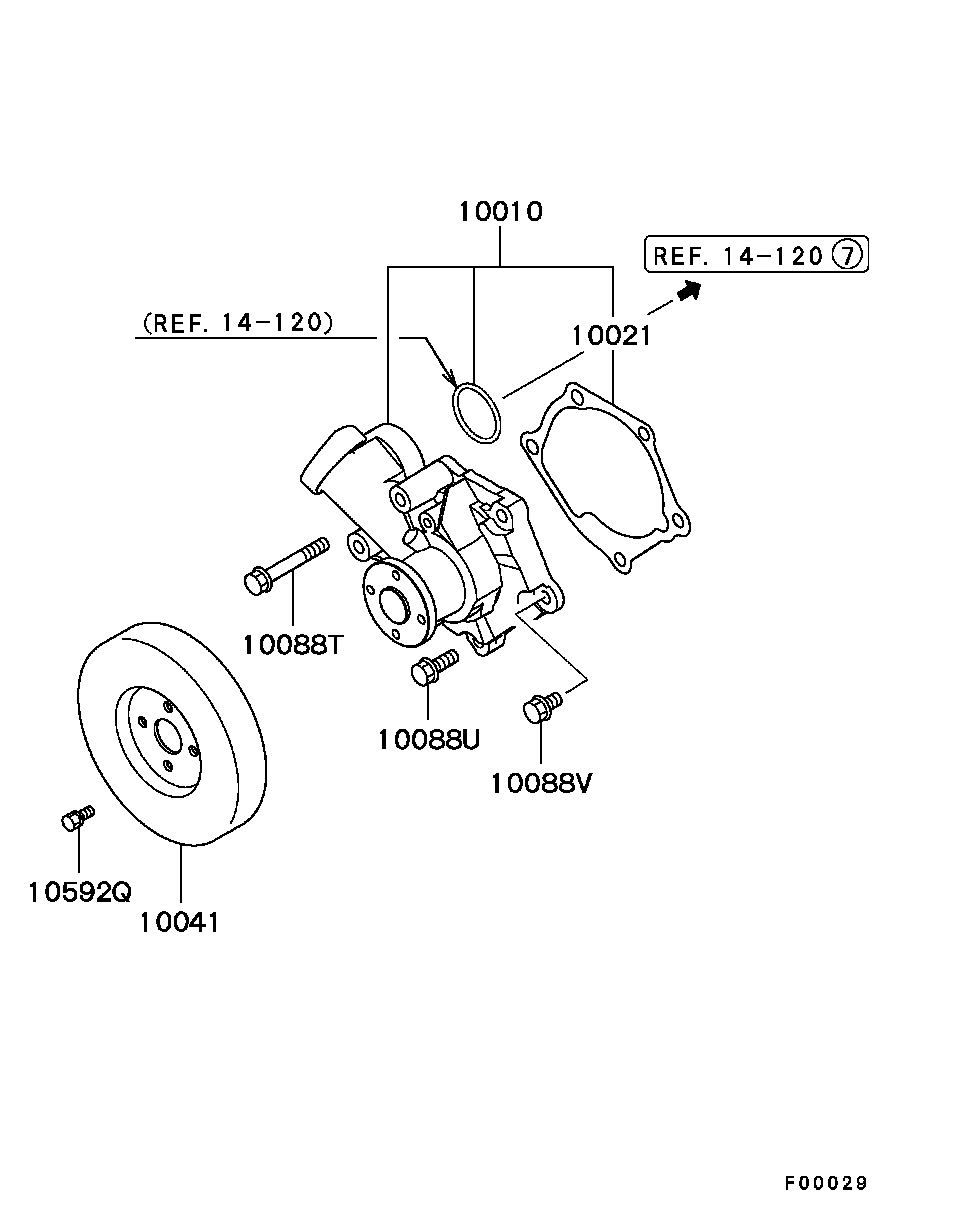 Mitsubishi 1300A066 - Ūdenssūknis ps1.lv