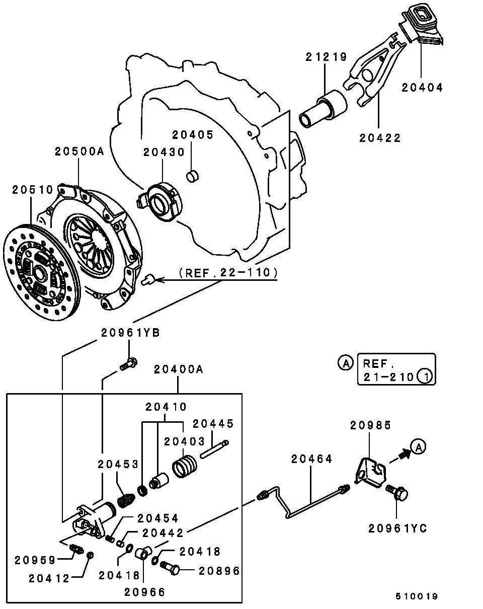 Mitsubishi M819939 - Izspiedējgultnis ps1.lv