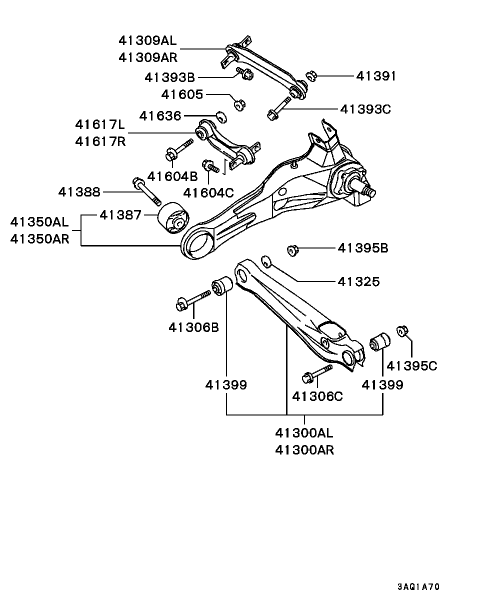 Mitsubishi MR915104 - Piekare, Šķērssvira ps1.lv