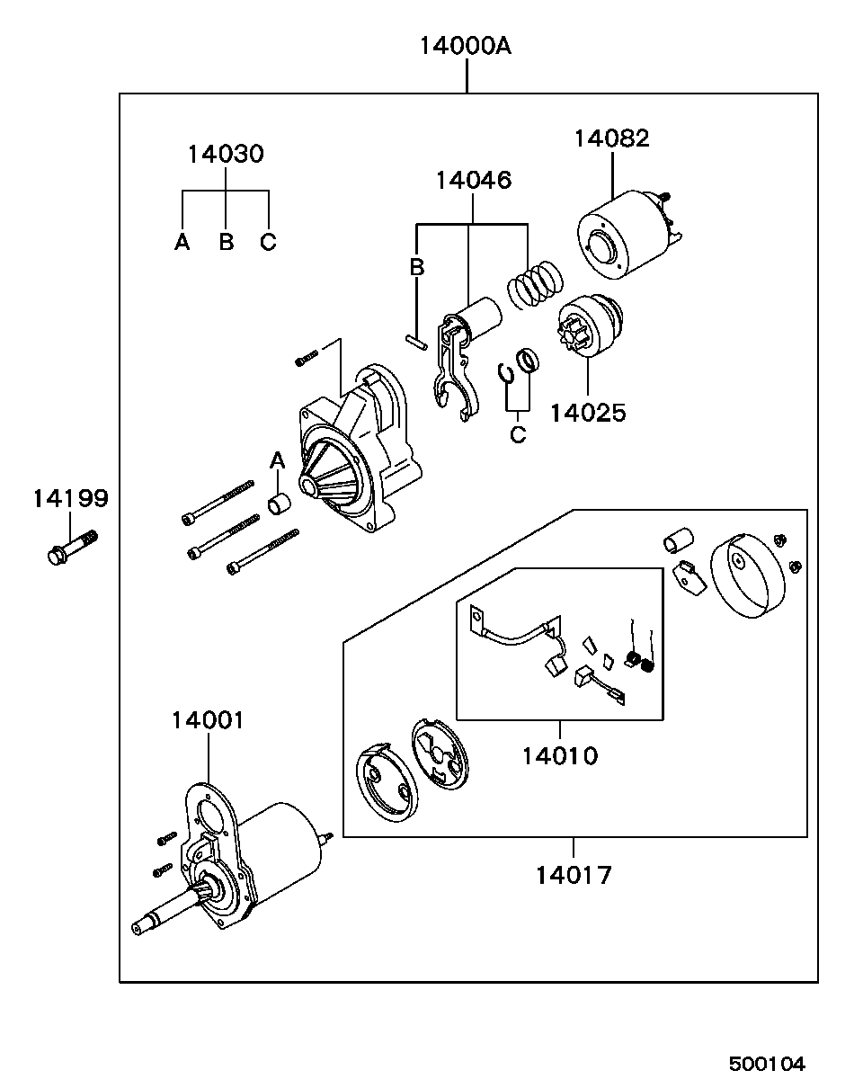 Mitsubishi MD620982 - Ogļu sukas, Ģenerators ps1.lv