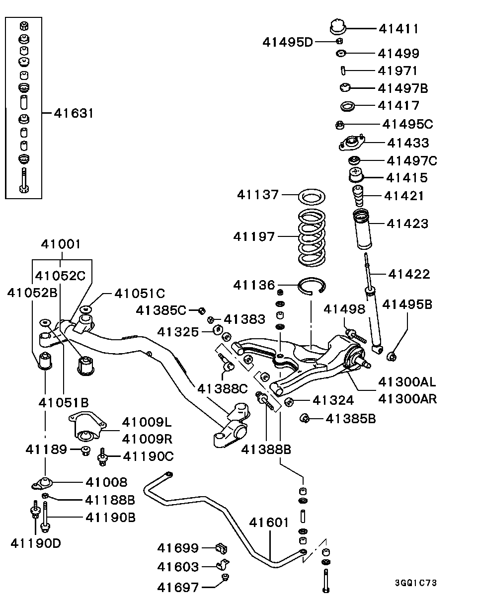 Mitsubishi MB001622 - Stiepnis / Atsaite, Stabilizators ps1.lv