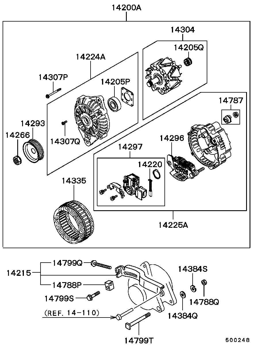 Mitsubishi MD358607 - Ģenerators ps1.lv