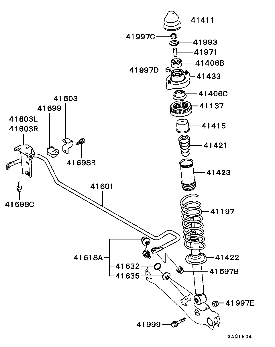 Mitsubishi MR103627 - Amortizators ps1.lv