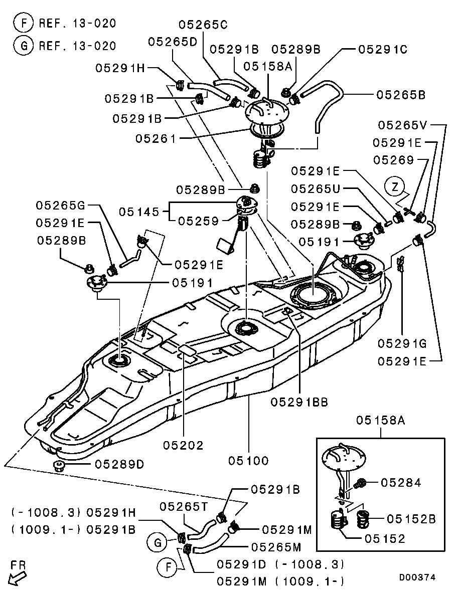 Mitsubishi MR556587 - Degvielas filtrs ps1.lv