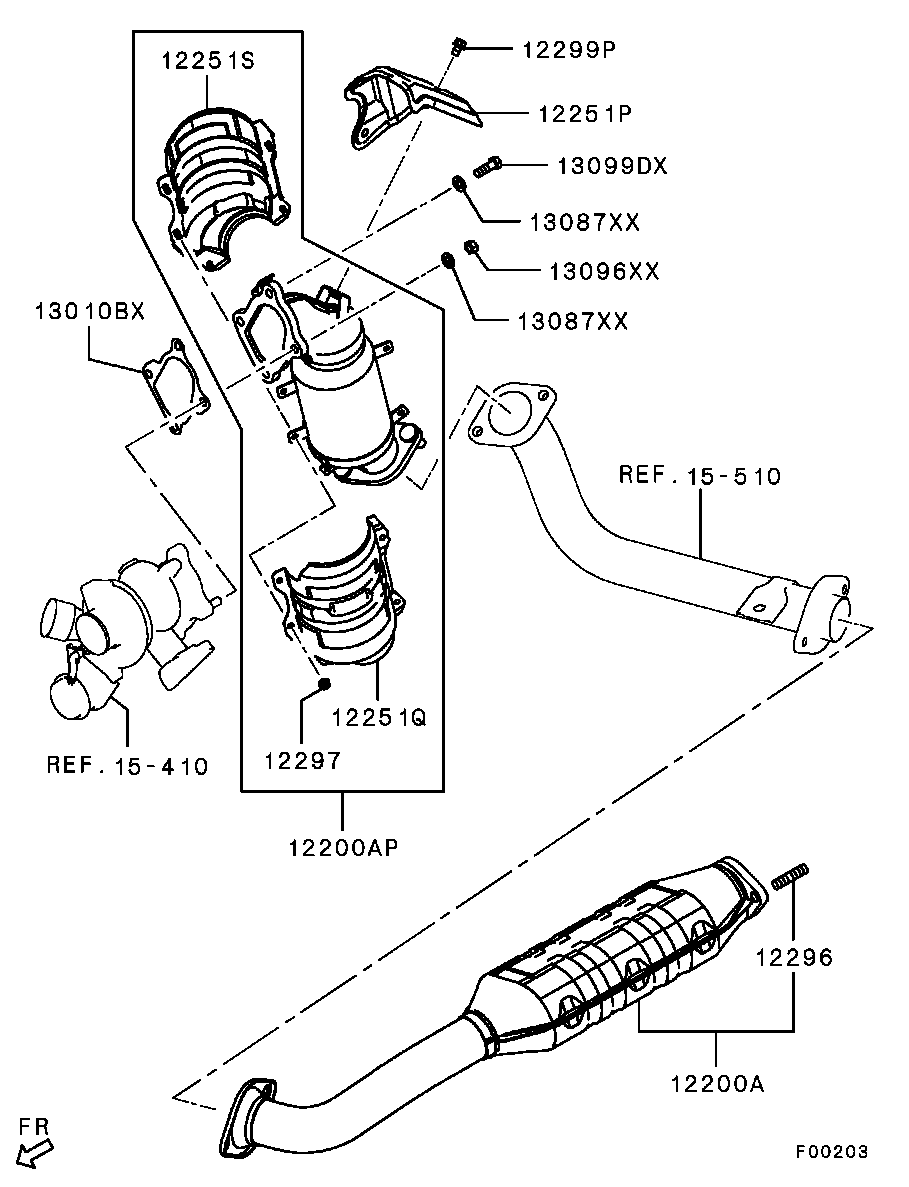 Mitsubishi MR529716 - Blīve, Izplūdes caurule ps1.lv