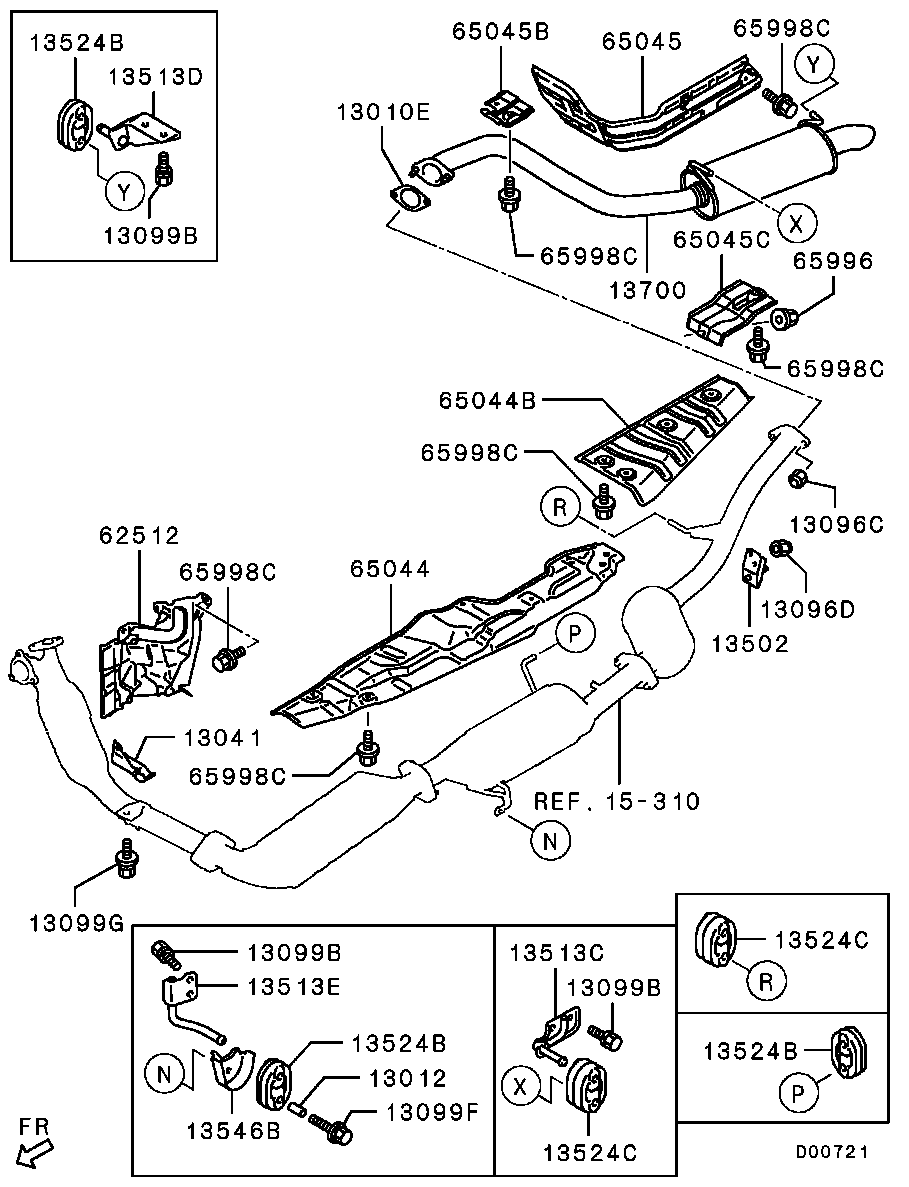 Mitsubishi MN 110 644 - Blīve, Izplūdes caurule ps1.lv