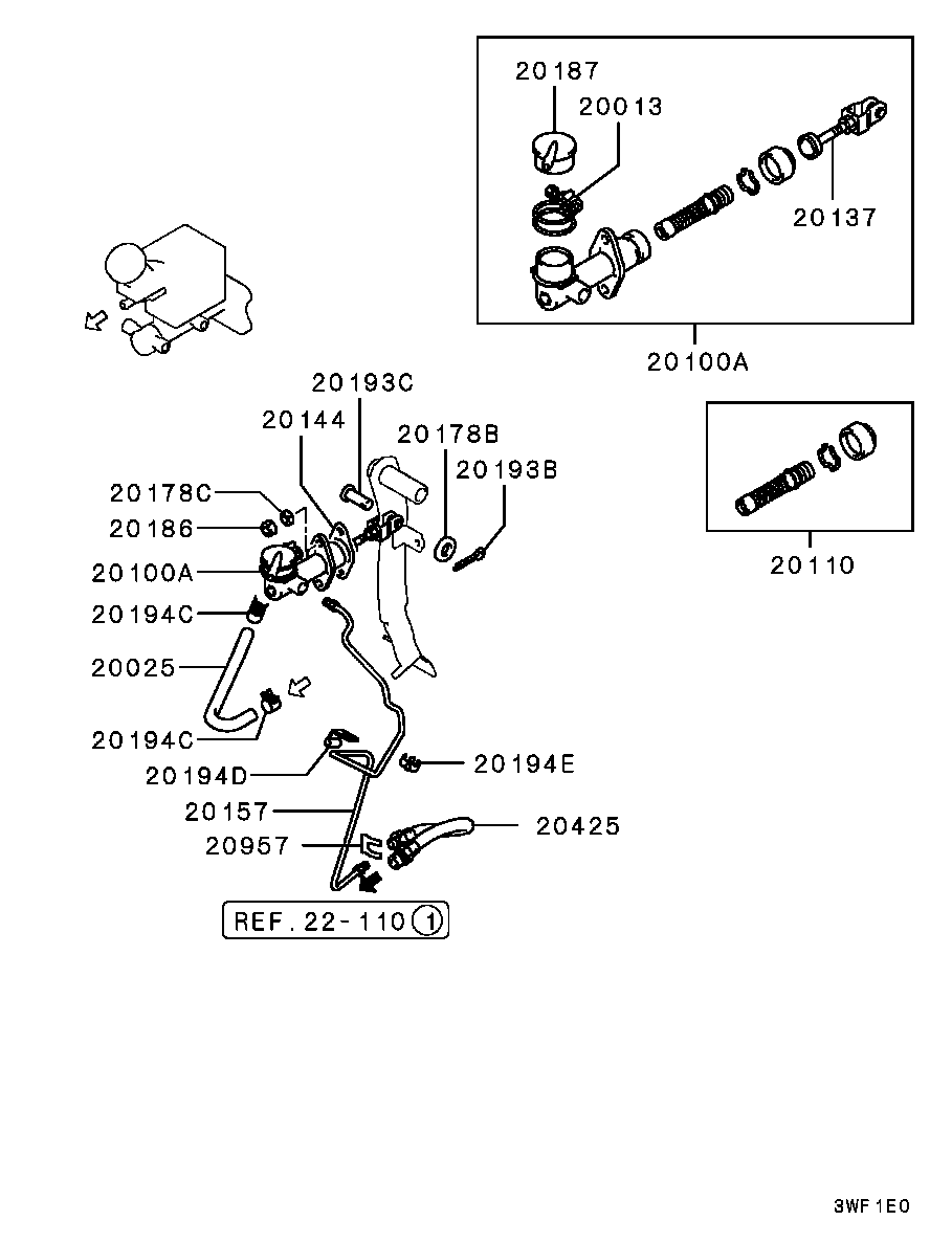 Mitsubishi MR129751 - Bremžu šļūtene ps1.lv