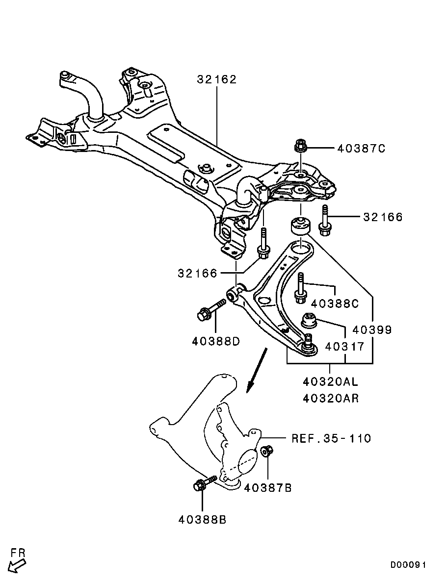 Mitsubishi 4013A426 - Piekare, Šķērssvira ps1.lv