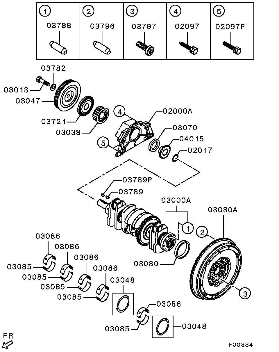 Mitsubishi MN982079 - Piedziņas skriemelis, Kloķvārpsta ps1.lv