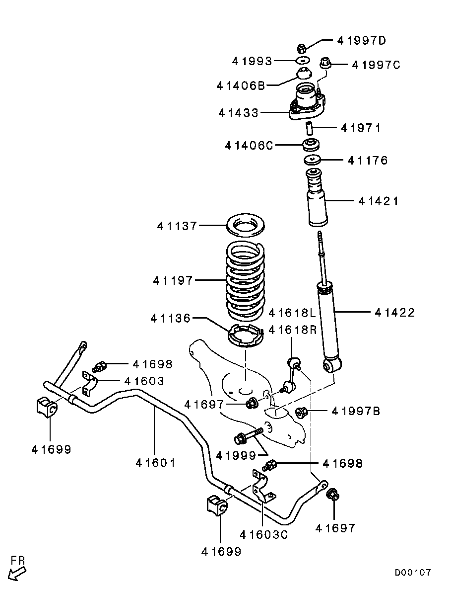 Mitsubishi 4156A028 - Bukse, Stabilizators ps1.lv