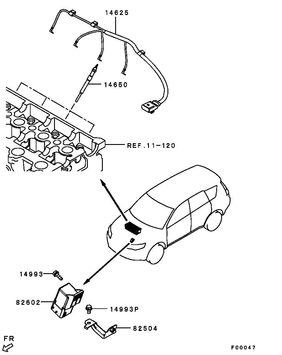 Mitsubishi 1860A680 - Vadības bloks, Kvēlsveces darbības laiks ps1.lv