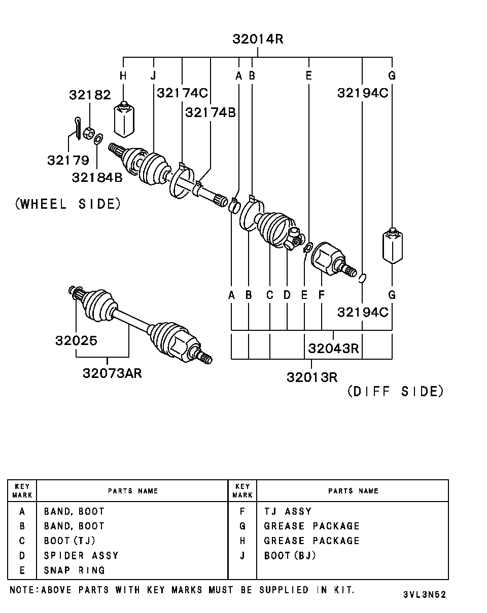 Mitsubishi MB526989 - Putekļusargs, Piedziņas vārpsta ps1.lv