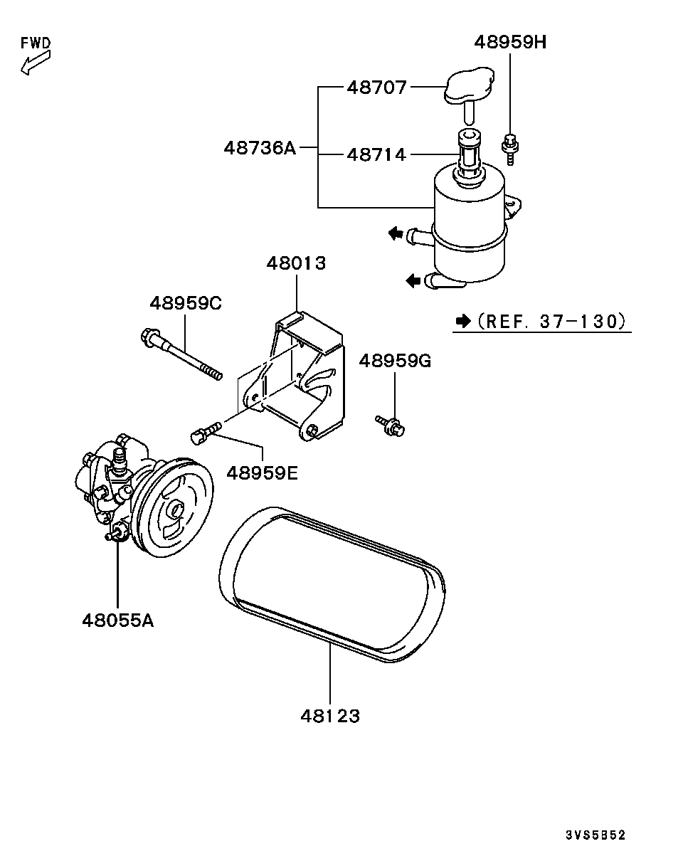 Mitsubishi MD192809 - Ķīļrievu siksna ps1.lv