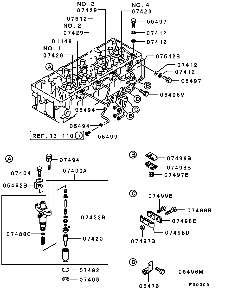 Mitsubishi ME240240 - Blīvgredzens, Iesmidzināšanas sprausla ps1.lv