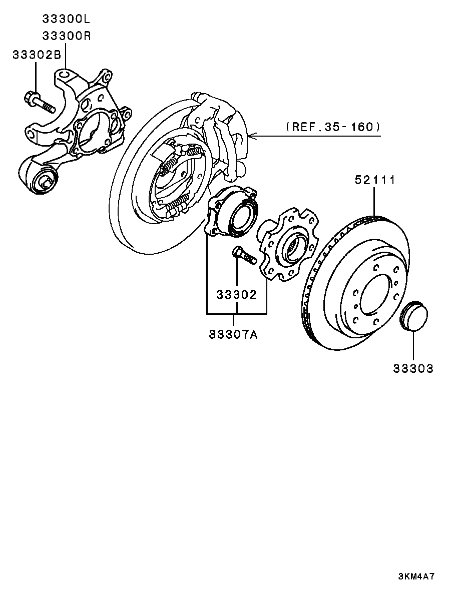 Mitsubishi MR 992532 - Piekare, Riteņu gutņa korpuss ps1.lv