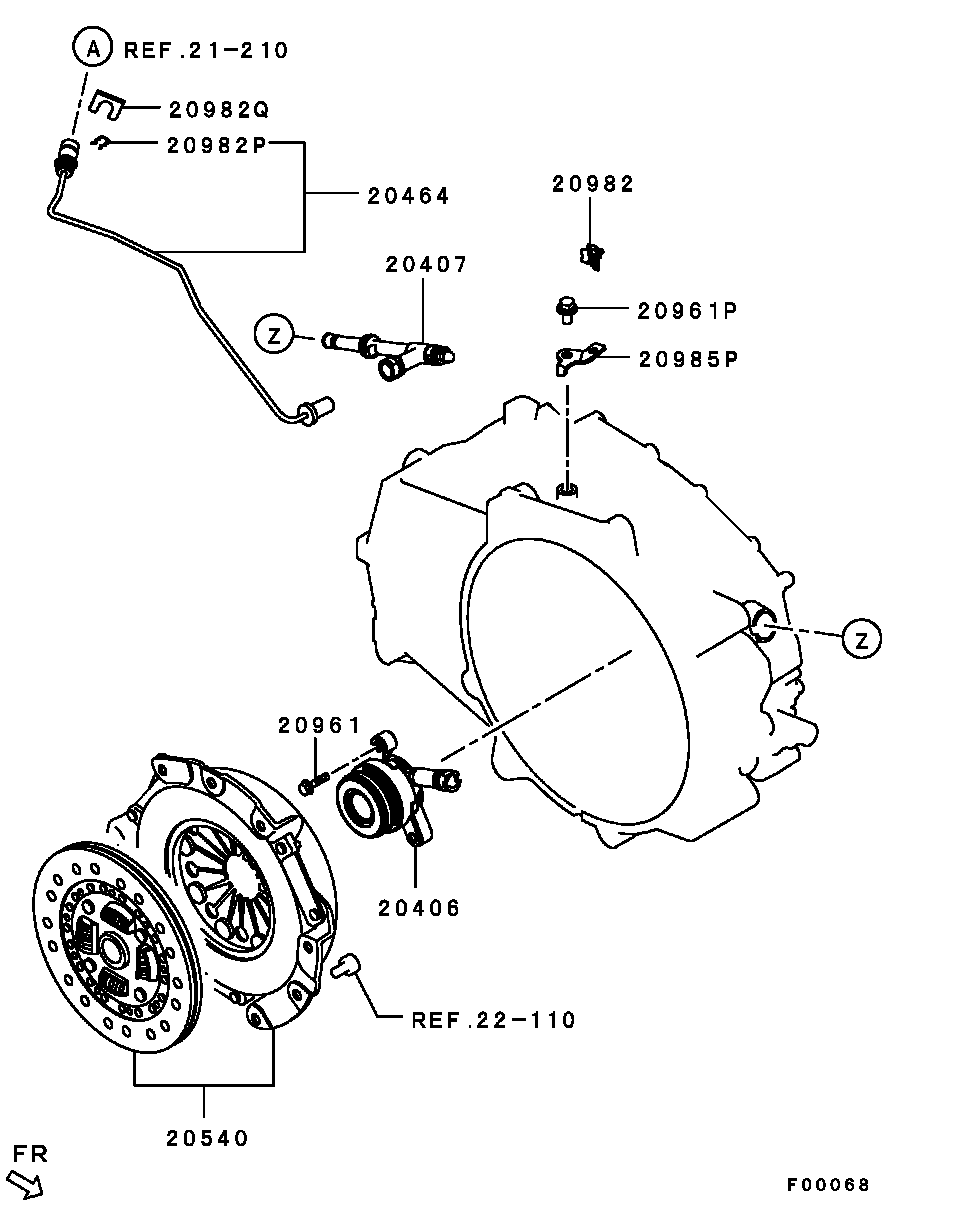 Mitsubishi 2300A005 - Sajūga komplekts ps1.lv