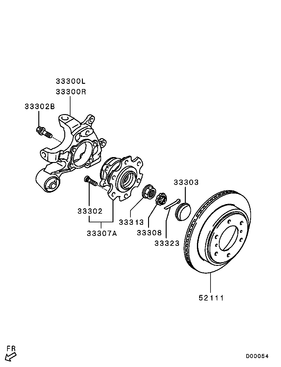 Mitsubishi 3780A011 - Riteņa rumbas gultņa komplekts ps1.lv