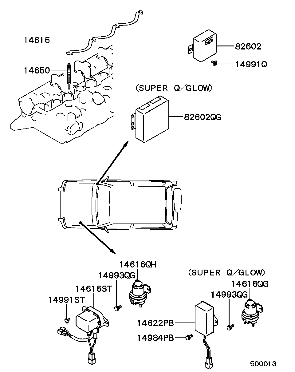 Mitsubishi MD 092 392 - Kvēlsvece ps1.lv