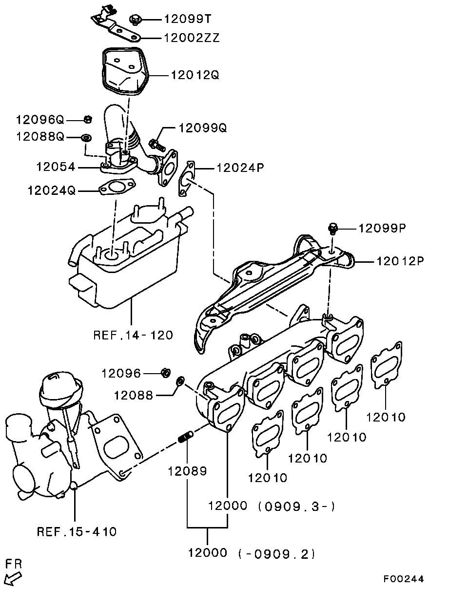 Mitsubishi 1582A209 - Blīve, Izplūdes gāzu recirkulācijas vārsts ps1.lv