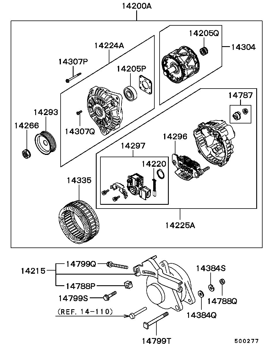 Mitsubishi MD358421 - Ģenerators ps1.lv