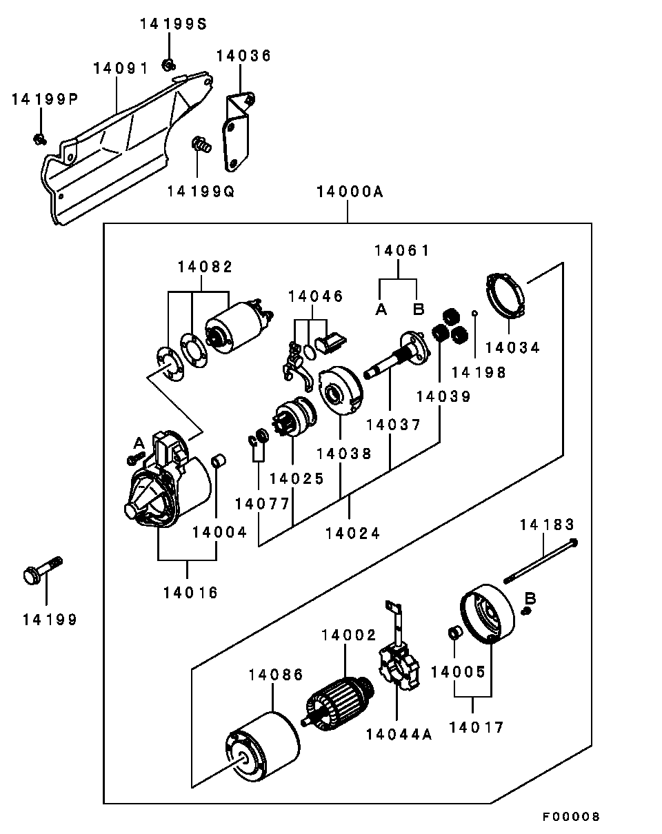 Mitsubishi MD335584 - Starteris ps1.lv