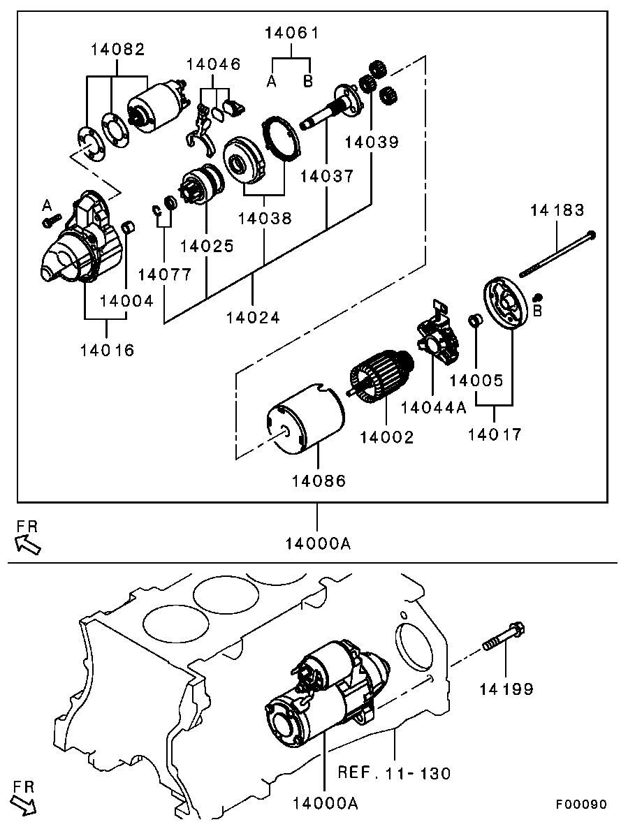 Mitsubishi 1810A011 - Starteris ps1.lv