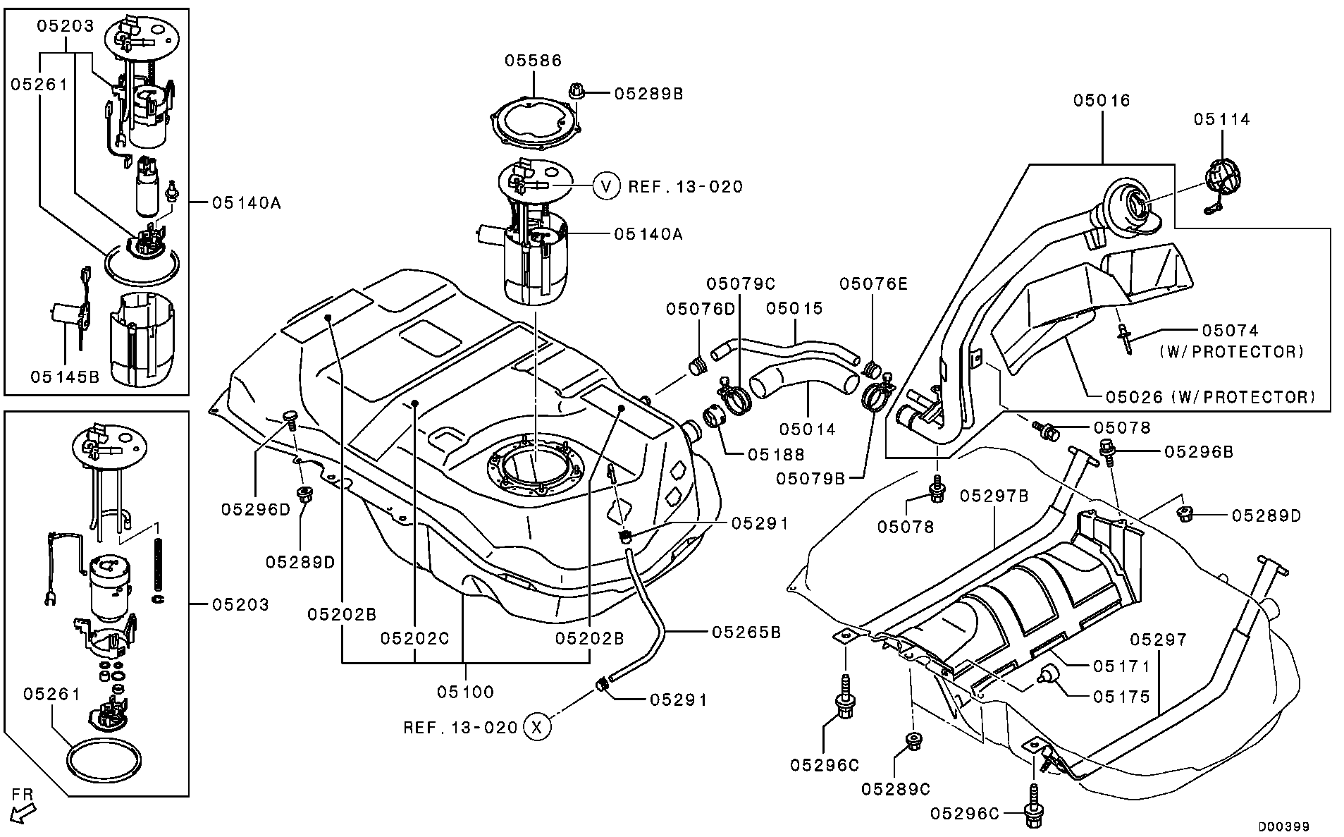 Mitsubishi 1770A250 - Degvielas filtrs ps1.lv