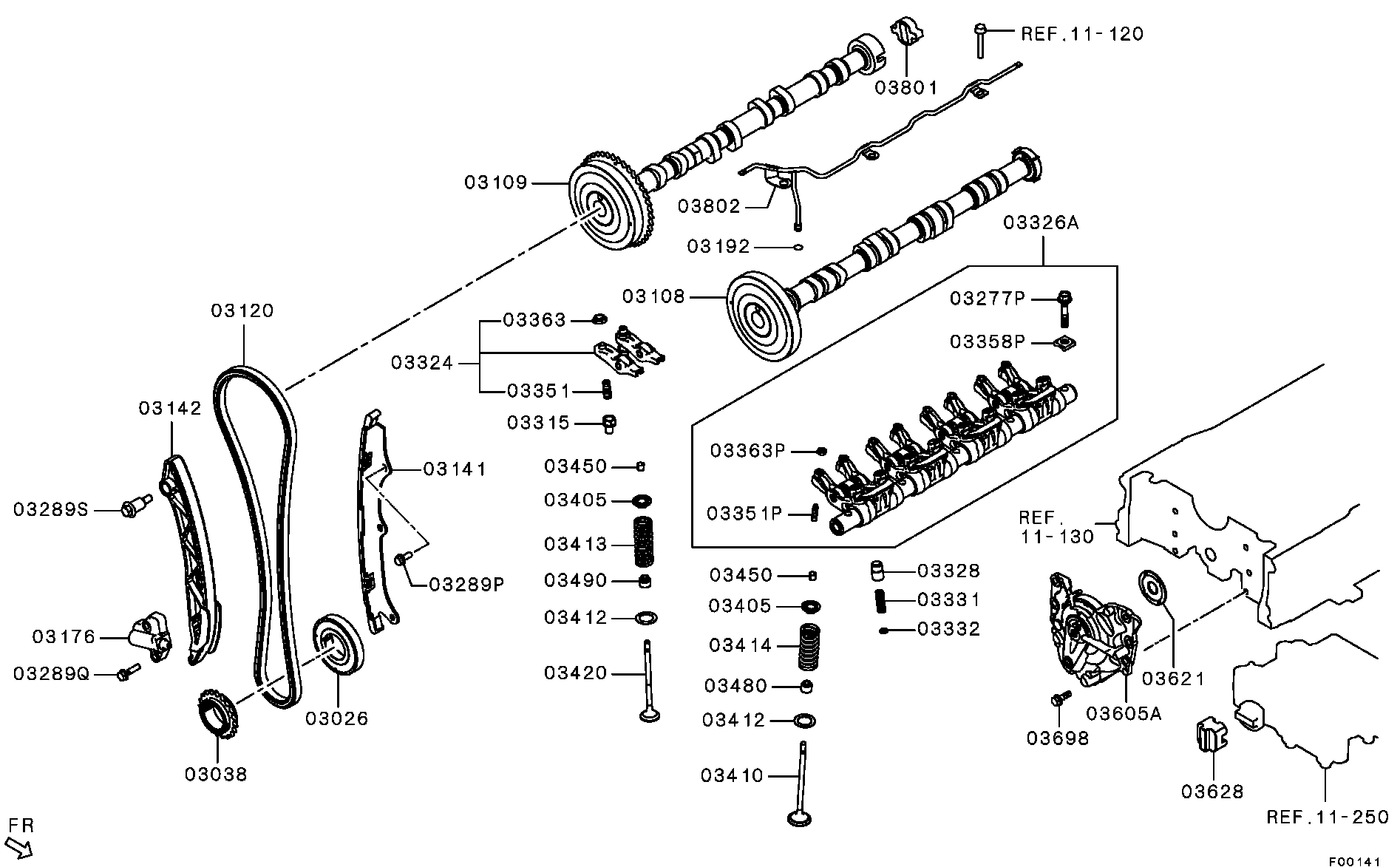 Mitsubishi 1010A304 - Blīvgredzens, Vārsta kāts ps1.lv