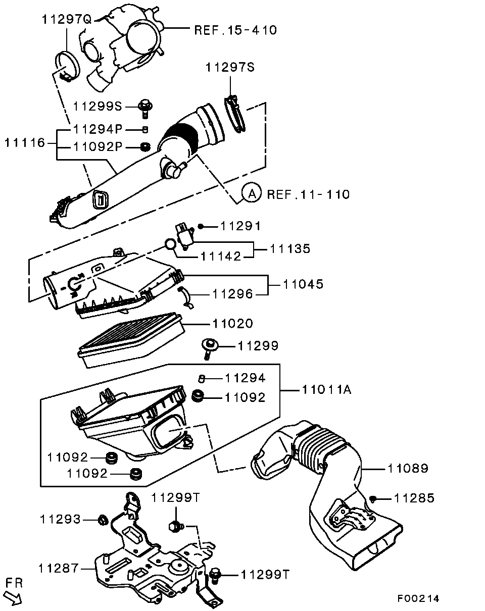 Mitsubishi 1500A286 - Gaisa filtrs ps1.lv