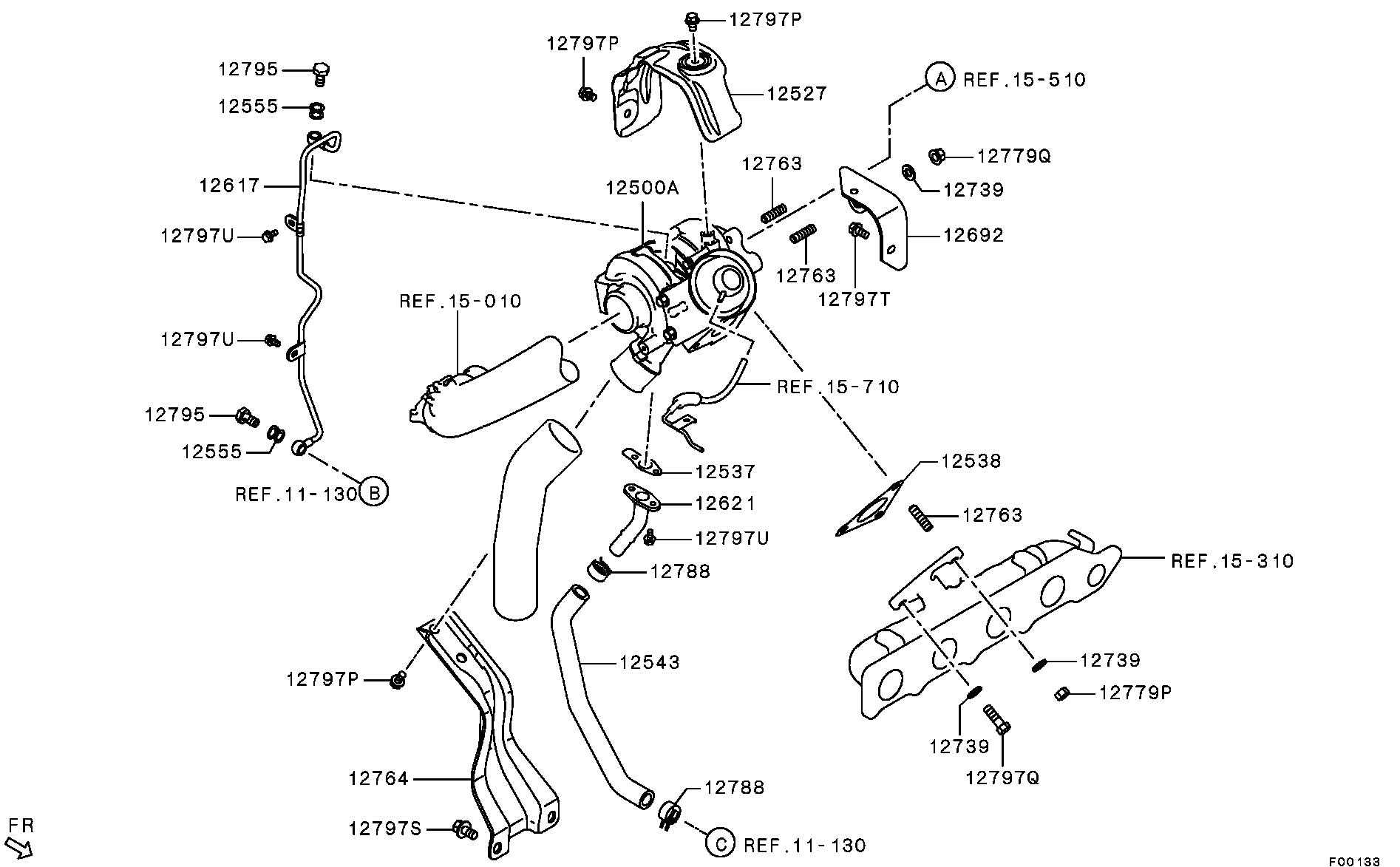 Mitsubishi 1225A183 - Eļļas cauruļvads, Kompresors ps1.lv