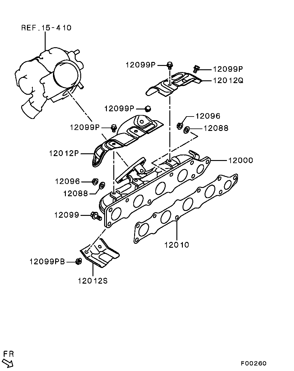 Mitsubishi 1555A439 - Blīve, Izplūdes kolektors ps1.lv