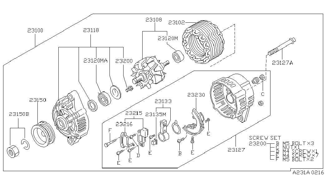 NISSAN 23100-50Y08 - Ģenerators ps1.lv