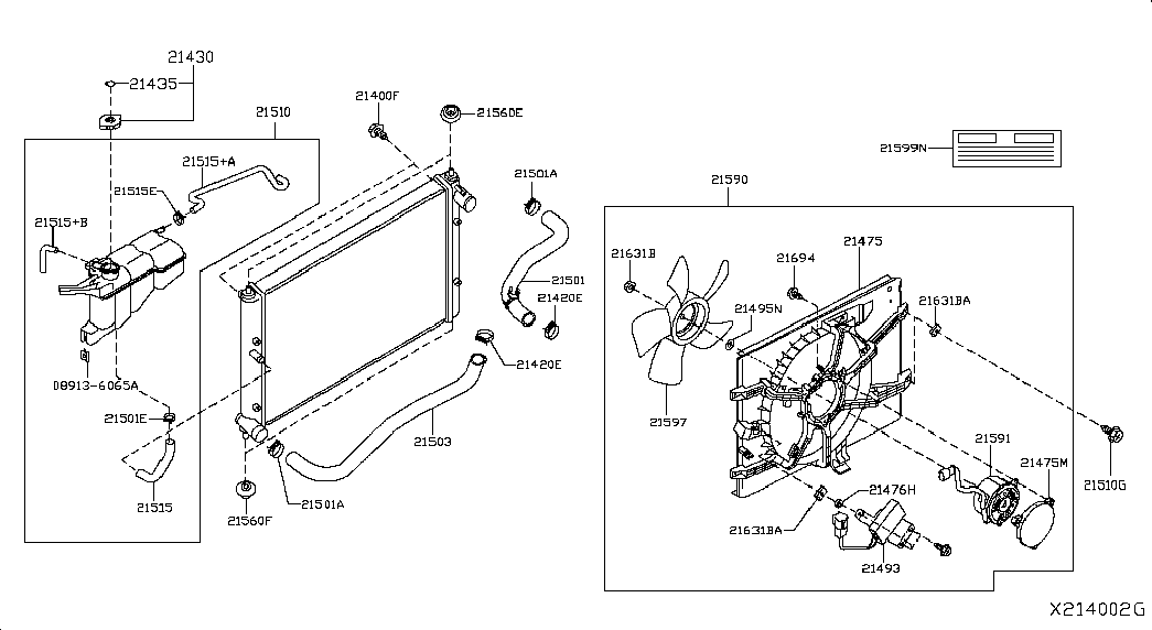 NISSAN 214307991A - Vāciņš, Radiators ps1.lv