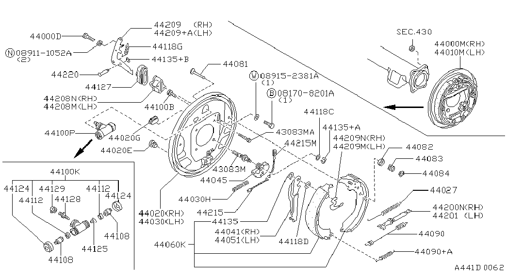 Infiniti 44100-3T011 - Riteņa bremžu cilindrs ps1.lv