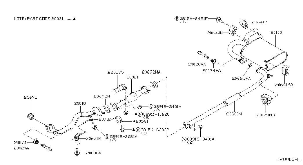 NISSAN 20018-8H700 - Katalizators ps1.lv